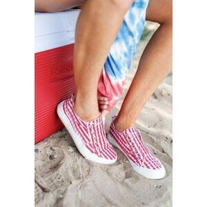Blowfish Malibu Play Slip-On Sneakers in Red & White Gingham
